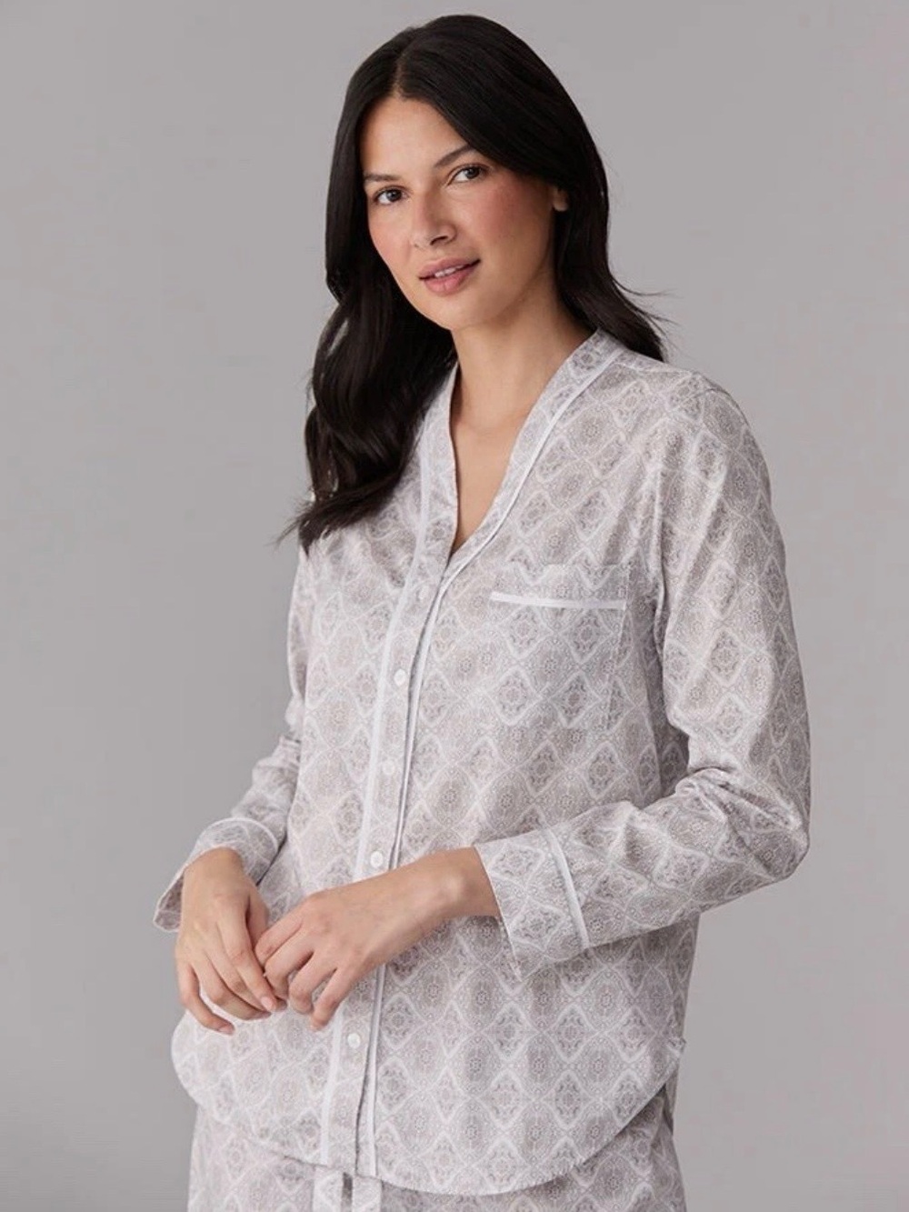 SFERRA RAVENNA LONG STAPLE COTTON SATEEN ITALY PAJAMA SET Size Medium NWT , Tin